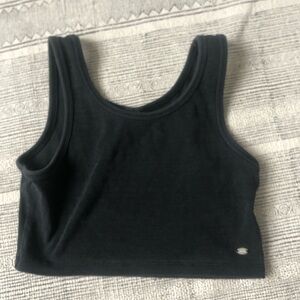 Zara Charcoal Ribbed Top